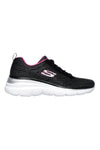 Schwarze Mesh-Sneaker mit Memory-Schaum von Skechers Fashion Fit Bold Boundaries