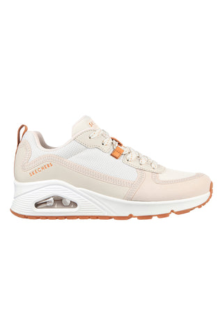 Sneakers beige con suola ad aria e Memory Foam Skechers Uno Layover
