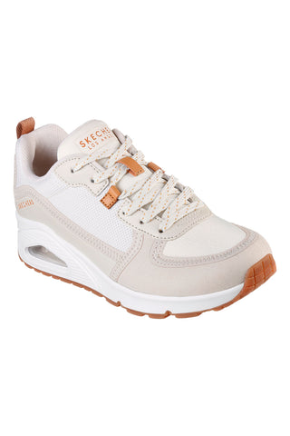 Skechers Uno Layover Beige Air-Soled Memory Foam Sneakers