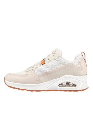 Skechers Uno Layover Beige Air-Soled Memory Foam Sneakers