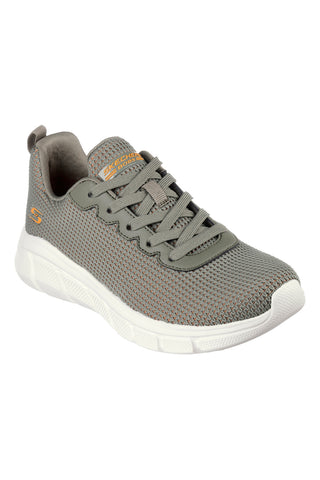Olivefarbene Sneakers aus Strick mit veganem Memory Foam Skechers BOS BOBS SPORT WOMENS