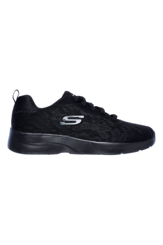 Schwarze Sneakers aus floraler Mesh mit Memory-Schaum-Einlegesohle Skechers Dynamight 2.0 Homespun