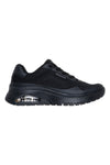 Black mesh sneakers with air sole and Memory Foam Skechers Uno Flex Spring On Air