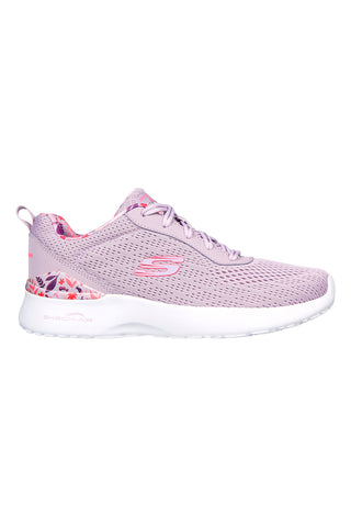 Lavendelfarbene Mesh-Sneaker mit Air-Sohle und Memory-Schaum: Skechers Skech-Air Dynamight Laid Out