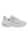 Weiße, mehrfarbige Sneakers Memory Foam Skechers D'lites Blooming Fields