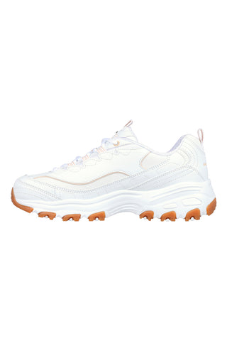 Sneaker da Donna Bianca con suola gum e Memory Foam Skechers D’Lites Good Neutral