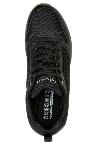Schwarze Sneakers mit Mesh-Einsätzen und Luftpolster Skechers UNO Inside Matters
