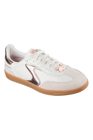 Weiße Court-Sneaker mit Skechers Hotshot Cool Glow Memory Foam-Sohle