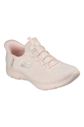 Beige Slip-Ins Turnschuhe mit elastischen Schnürsenkeln Skechers Summits dream chaser
