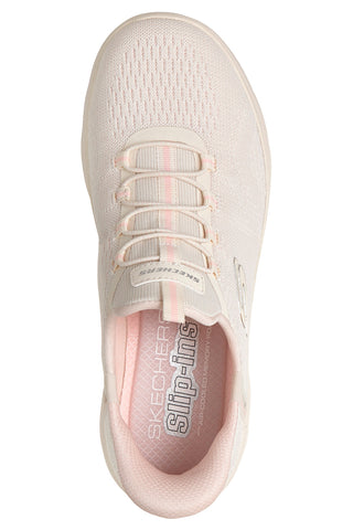 Beige Slip-Ins Turnschuhe mit elastischen Schnürsenkeln Skechers Summits dream chaser