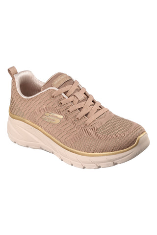 Taupe stricken Turnschuhe mit Memory Foam Skechers Fashion Fit 2.0 Moonlight Glow