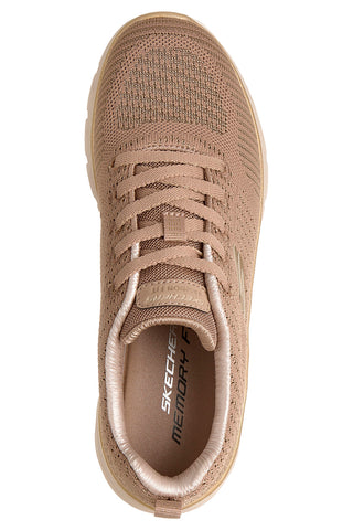 Taupe stricken Turnschuhe mit Memory Foam Skechers Fashion Fit 2.0 Moonlight Glow