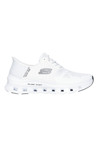 Skechers Glide-Step Pro weiße Slip-In-Sneaker aus Mesh mit luftgekühltem Memory-Schaum