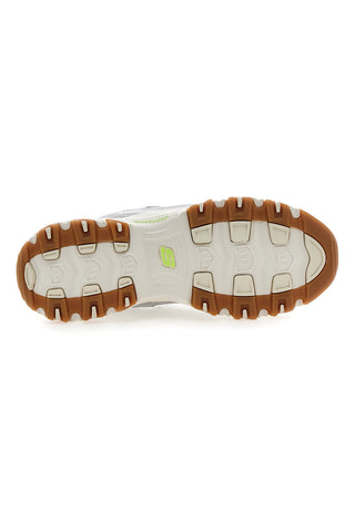 Scarpe bianche con inserti iridescenti e Memory Foam Skechers D'Lites Dazzling Shine