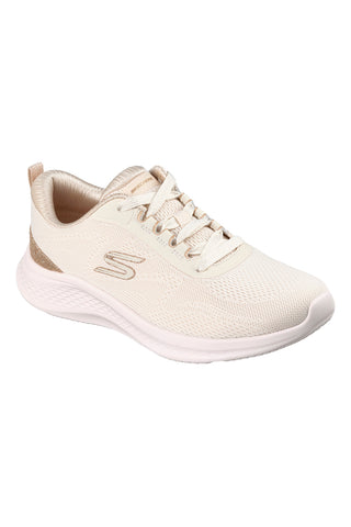 Beige Turnschuhe mit goldenen Details und Memory Foam Skechers Skech-Lite Pro 2.0 Brilliant Shimmer