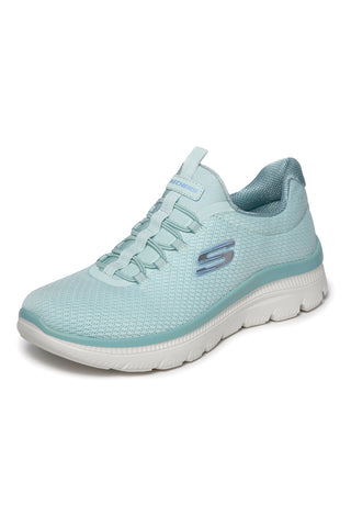 Scarpe slip on verde menta in mesh Skechers Summits plus summer haze