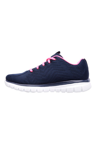 Blaue Mesh-Sneaker mit Memory-Schaum-Sohle Skechers Graceful Get Connected