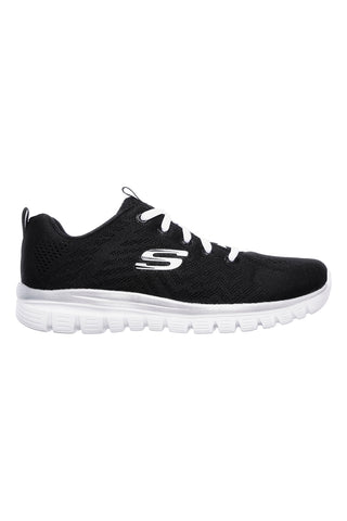 Sneakers schwarz-weiß Memory Foam Skechers Graceful Get Connected