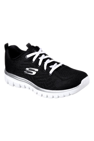 Sneakers schwarz-weiß Memory Foam Skechers Graceful Get Connected