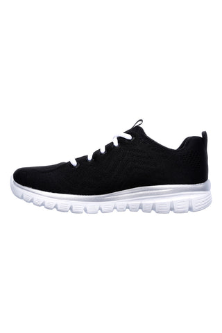 Sneakers schwarz-weiß Memory Foam Skechers Graceful Get Connected