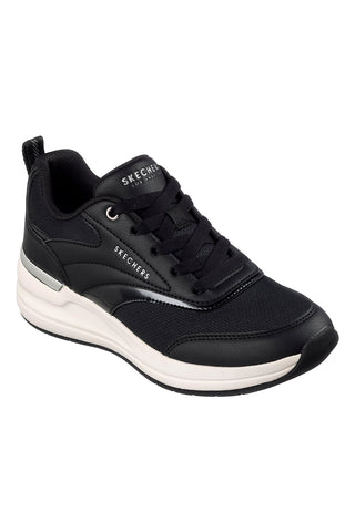 Skechers Billion 2 Monroe schwarze Keilsneaker