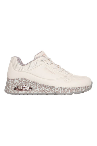 Sneakers leopardate con suola ad aria e lacci fissi Skechers UNO Safari Time