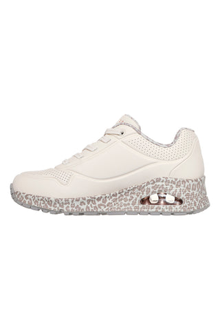 Sneakers leopardate con suola ad aria e lacci fissi Skechers UNO Safari Time