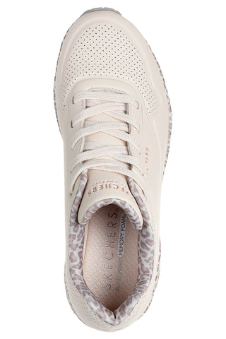 Sneakers leopardate con suola ad aria e lacci fissi Skechers UNO Safari Time
