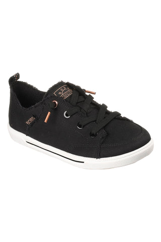 Schwarzes Segeltuch Slip-on Schuhe Skechers B cute 2.0