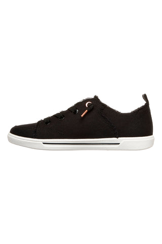 Schwarzes Segeltuch Slip-on Schuhe Skechers B cute 2.0