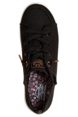 Schwarzes Segeltuch Slip-on Schuhe Skechers B cute 2.0