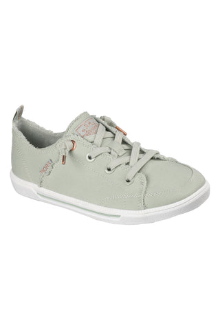 Sneakers da donna verde menta in canvas sfrangiato Skechers B Cute 2.0