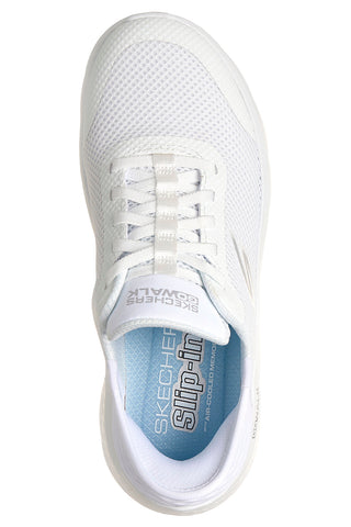 Scarpe slip ins bianco in mesh Skechers Go walk flex grand entry