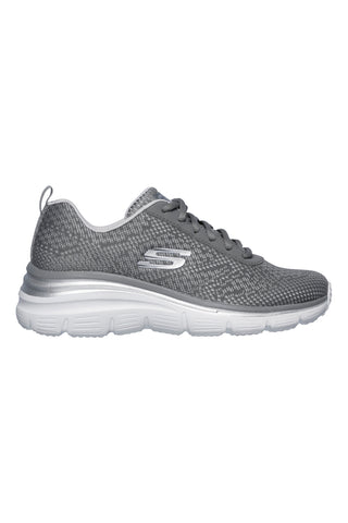 Sneakers grigie in mesh con memory foam Skechers Fashion fit bold boundaries
