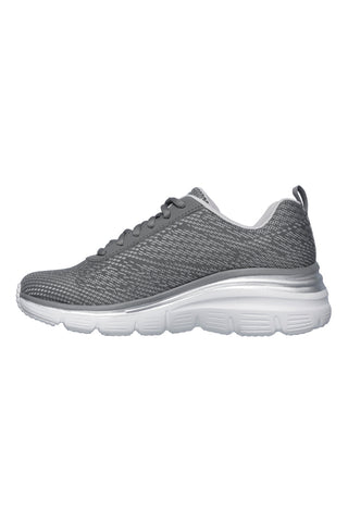 Sneakers grigie in mesh con memory foam Skechers Fashion fit bold boundaries