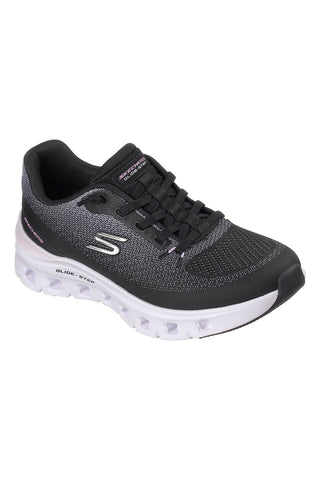 Schwarze Mesh-Turnschuhe mit Glide-Step und Air-Cooled Memory Foam Skechers Glide-Step Pro Soft Mirage