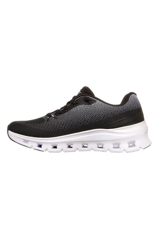 Schwarze Mesh-Turnschuhe mit Glide-Step und Air-Cooled Memory Foam Skechers Glide-Step Pro Soft Mirage