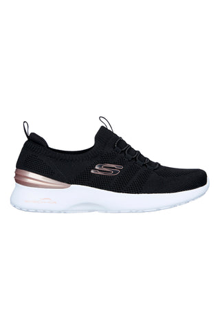 Schwarz stricken Turnschuhe mit Skech-Air und Memory Foam Skechers Skech-Air Dynamight Perfect Steps