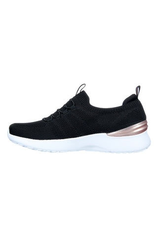 Schwarz stricken Turnschuhe mit Skech-Air und Memory Foam Skechers Skech-Air Dynamight Perfect Steps