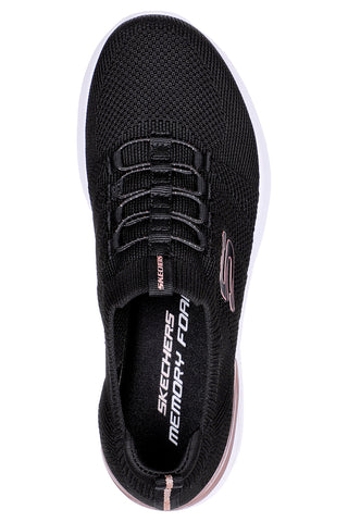 Schwarz stricken Turnschuhe mit Skech-Air und Memory Foam Skechers Skech-Air Dynamight Perfect Steps