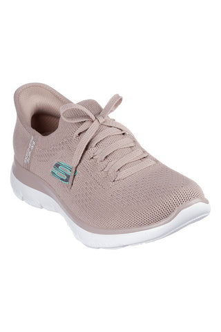Scarpe slip ins taupe in knit Skechers Summits new daily