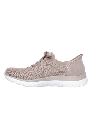 Scarpe slip ins taupe in knit Skechers Summits new daily