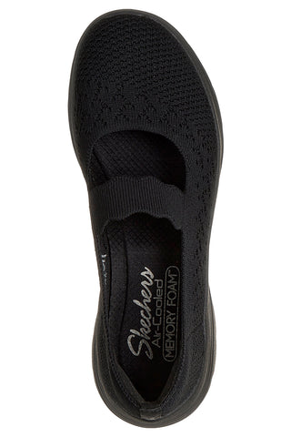 Schwarz gestrickte Ballettschuhe Skechers BEDFORD CHEERFUL GLOW