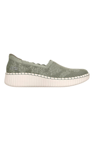 Slip on verde oliva in maglia traforata Skechers WILSHIRE BLVD TRUE CHARM