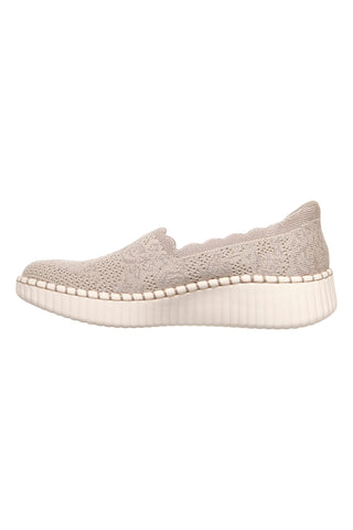 Slip on taupe in maglia traforata Skechers WILSHIRE BLVD TRUE CHARM