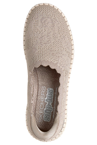 Slip on taupe in maglia traforata Skechers WILSHIRE BLVD TRUE CHARM