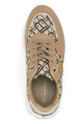Sneaker beige con dettagli beige scuro Laura Biagiotti 9625