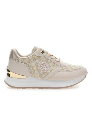 Sneaker beige con dettagli oro Laura Biagiotti 9625