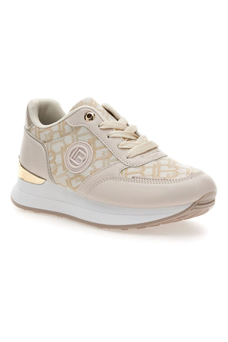 Beige Turnschuhe mit goldenen Details Laura Biagiotti 9625