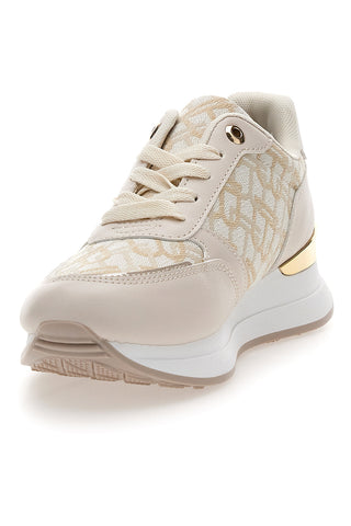 Beige Turnschuhe mit goldenen Details Laura Biagiotti 9625